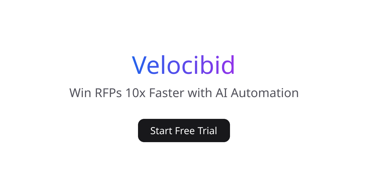 Velocibid AI proposal generation overview